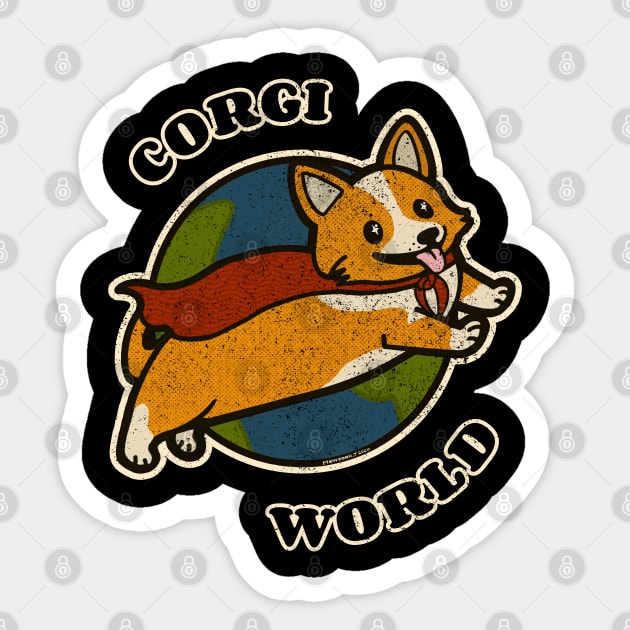 Corgi World Sticker by Mewzeek_T